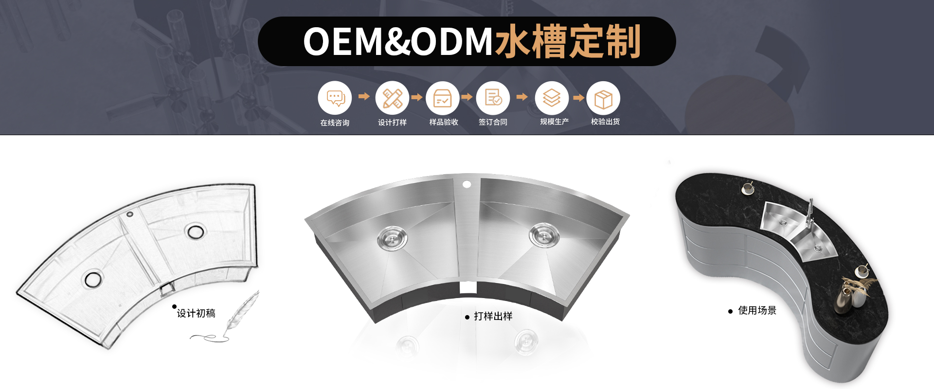 三和不銹鋼-26年不銹鋼水槽環保廚衛產品OEM定制廠家